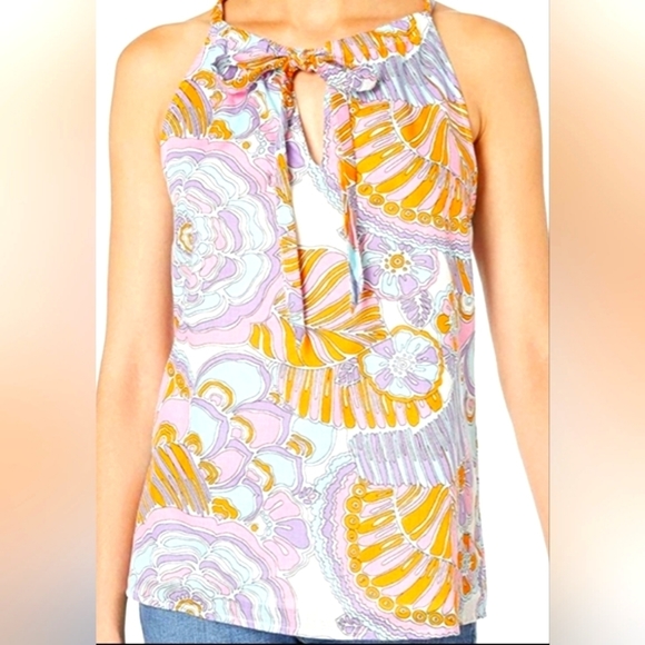 Trina Turk Tops - NEW Trina Turk 100% Cotton Montalban Halter Top  Medium